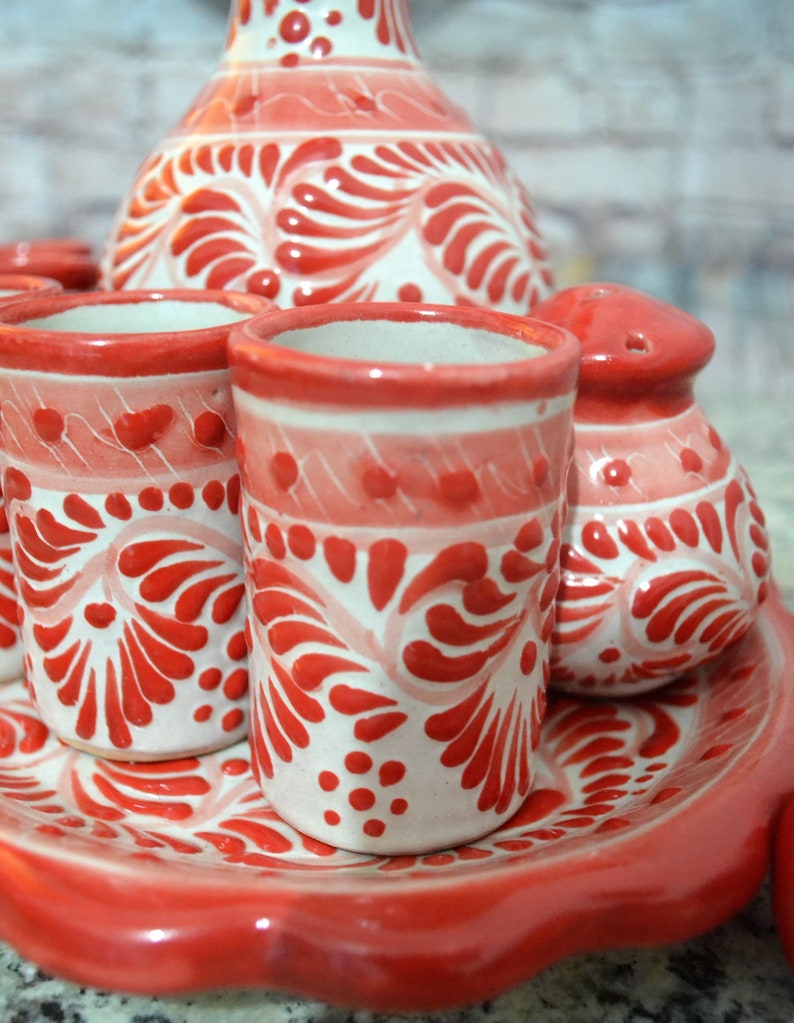 Talavera Tequila Set Tequila Decanter Liqour Decanter Custom Etsy