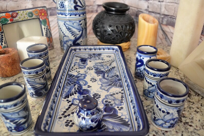 Talavera Tequila Set Tequila Decanter Decanter Set Custom Etsy