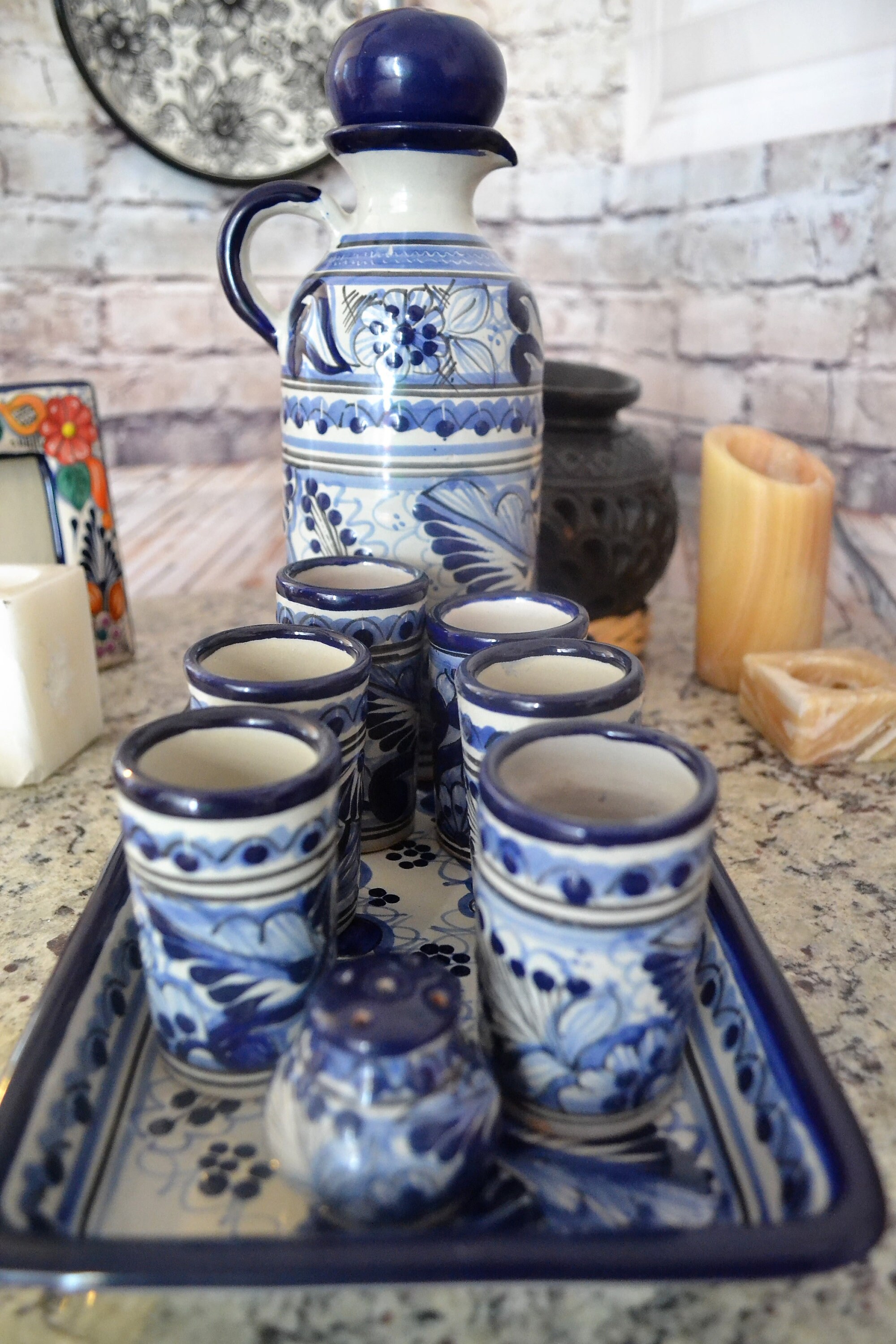 Talavera Tequila Set Tequila Decanter Decanter Set Custom Etsy