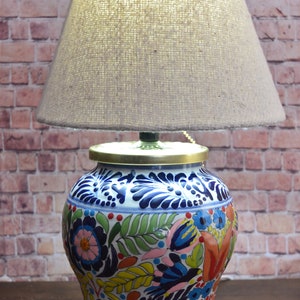 Talavera Lamp - Green Feature main image 1