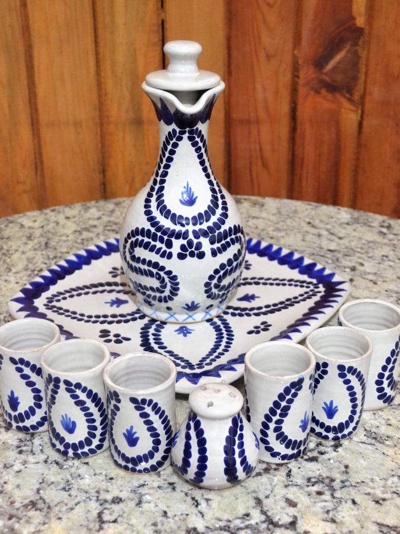 Talavera Tequila Set Tequila Decanter Liqour Decanter Custom Etsy