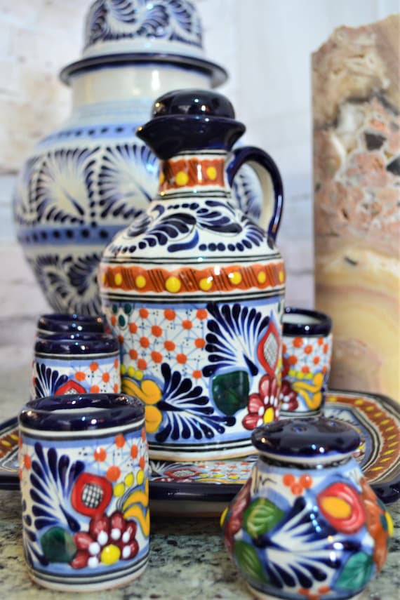 Talavera tequila set tequila decanter liqour decanter custom shot glasses tequila t talavera vases CM077 il 570xN 9e4s