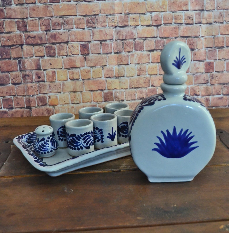 Talavera Tequila Set Tequila Decanter Mezcal Decanter Custom Etsy