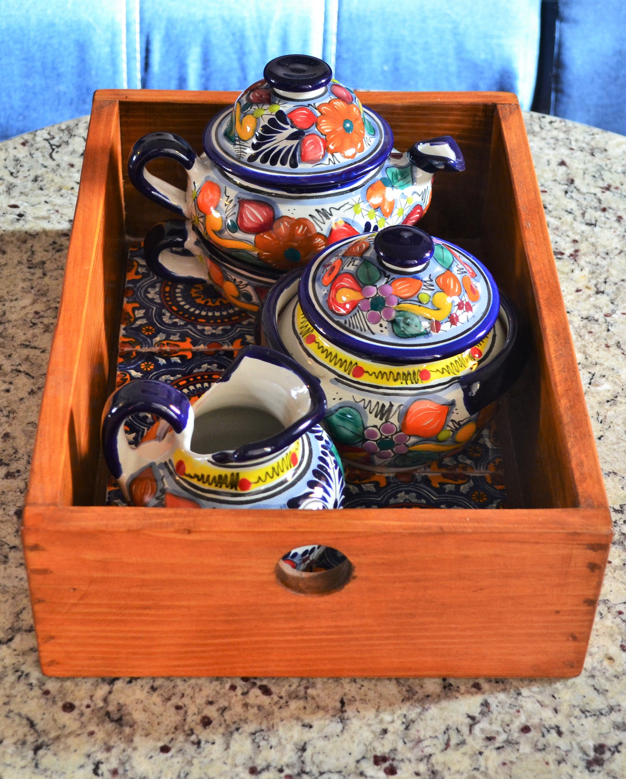 Mexican Talavera Tea Set Mexican Pottery Tea Pitcher - Etsy
