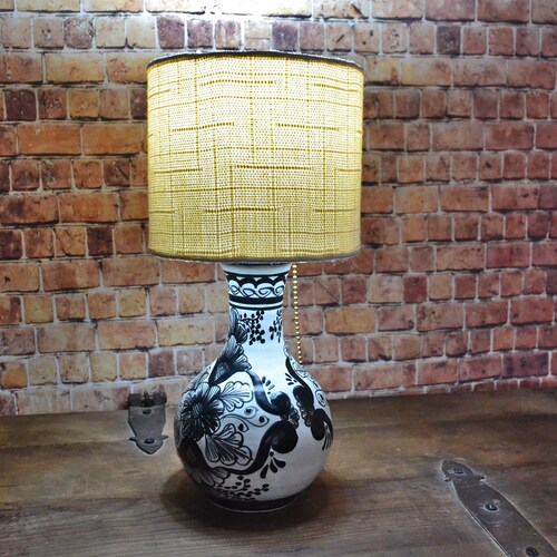 Beautiful Ceramic Table Lamp Mexican Decoration Pitcher Lamp Etsy