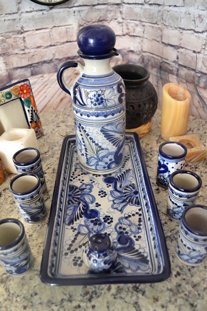 Talavera Tequila Set Tequila Decanter Decanter Set Custom Etsy