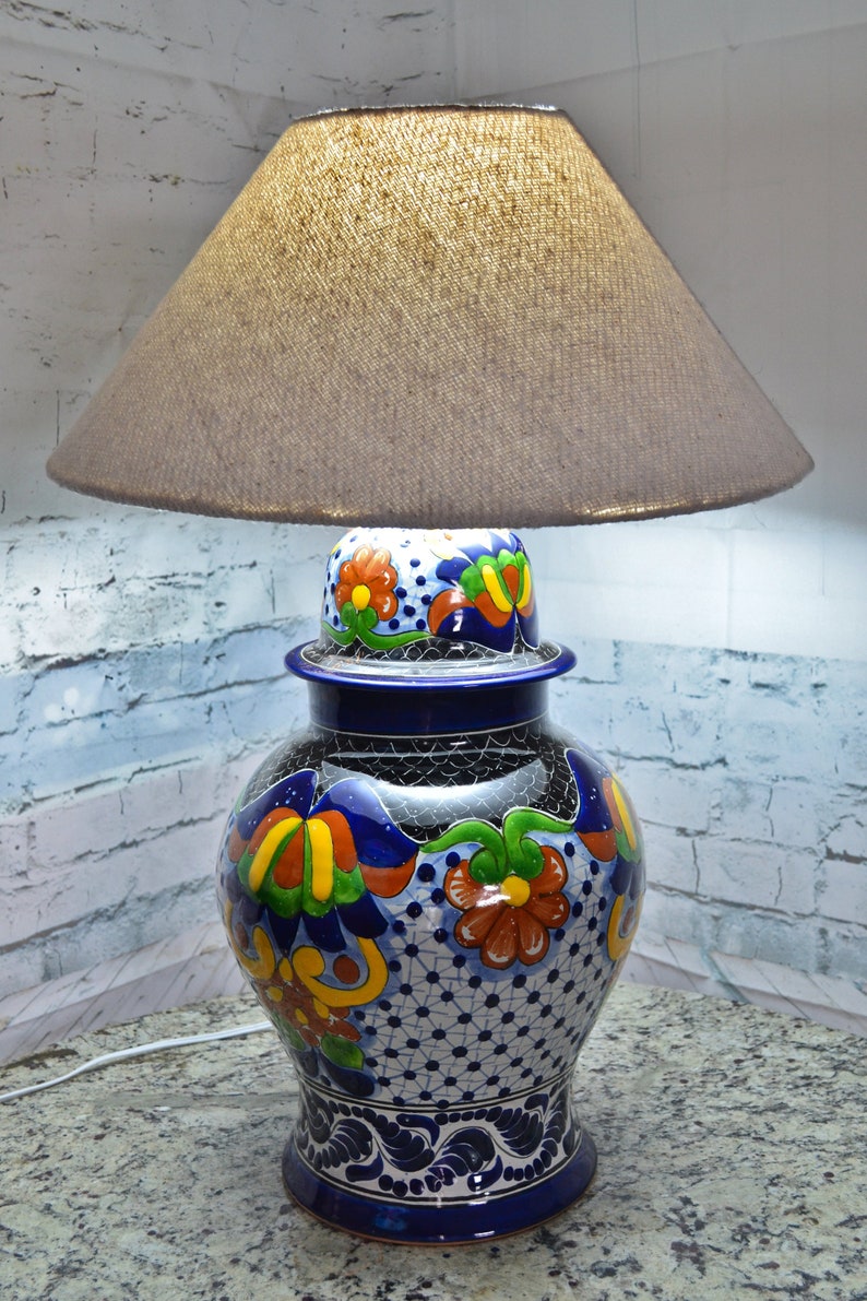 Talavera Lamp - Green Feature main image 0