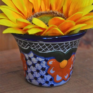 Set of 3 Mexican planter, talavera succulent planter. Talavera planter, talavera pot. Succulent planter. hanging planter indoor. CM279