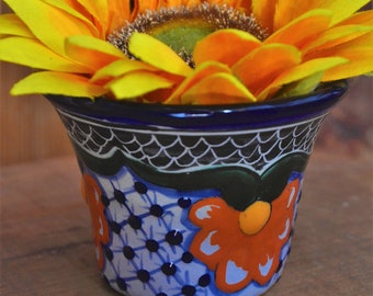 Set of 3 Mexican planter, talavera succulent planter. Talavera planter, talavera pot. Succulent planter. hanging planter indoor. CM279