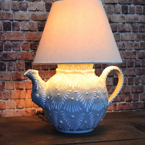 Beautiful Ceramic Table Lamp Mexican Decoration Pitcher Lamp Etsy