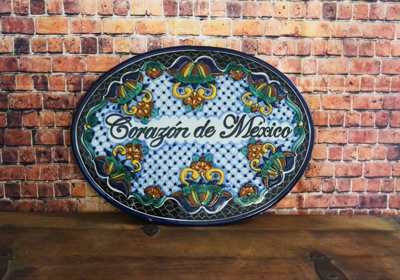 Personalized Talavera House Sign, Authentic Mexican Decor, New Home Gift CM341