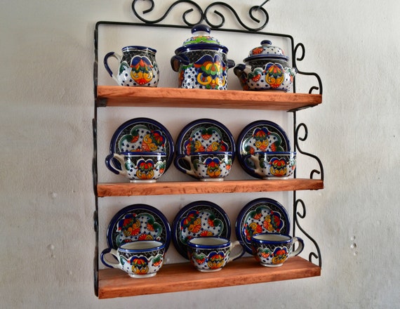 Mexican Talavera Coffee Set, Mexican Pottery, Cookie Jar, Wall