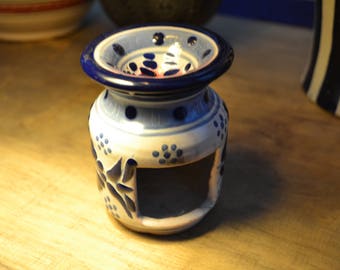 Set of 3 Mexican Wax Warmer - Talavera oil warmer - Handmade Pottery burner - Ceramic Oil burner - Ceramic oil diffuser CM010