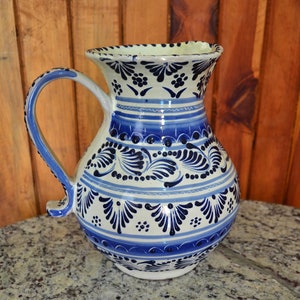 10&quot; Tall Modern mexican mexican talavera pitcher / flower vase.  CM049