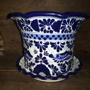 Mexican planter, talavera flower pot/planter CM104