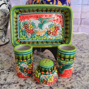 Authentic Talavera, Tequila shot glasses and tray set, tequila gift, ceramic shot glasses, custom shot glasses CM290