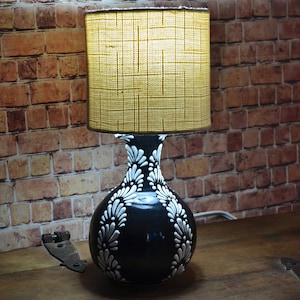 Bedside lamp, Beautiful ceramic table lamp, mexican decoration pitcher lamp, talavera vase lamp. CM426