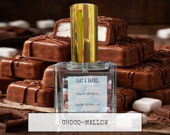 Choco-Mallow Perfume, Mist, Wash, Shampoo, Conditioner, Lotion, Scrub, Deodorant, Powder, Lotion, Butter, Beard, Wax Melts.