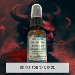 Devils Cloud Perfume, Mist, Soap, Wash, Shampoo, Conditioner, Lotion, Scrub, Deodorant, Powder, Lotion, Butter, Beard, Wax Melts.