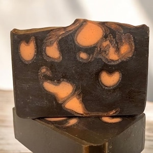 Baked Peach Meringue Cream Silk Soap. Artisan Soap. Cold Process Soap.