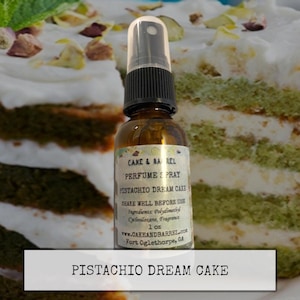 Pistachio Dream Cake Perfume, Mist, Soap, Wash, Shampoo, Conditioner, Lotion, Scrub, Deodorant, Powder, Lotion, Butter, Beard, Wax Melts