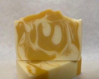 Honeysuckle Cream Silk Soap. Artisan Soap. Cold Process Soap.