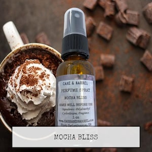 Mocha Bliss Perfume, Mist, Wash, Shampoo, Conditioner, Lotion, Scrub, Deodorant, Powder, Lotion, Butter, Beard, Aftershave, Wax Melts.