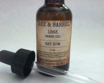 1863 Beard Oil 1oz. Glass Bottle with Dropper. 600+ Scents To Choose From.