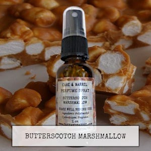 Butterscotch Marshmallow Perfume, Mist, Wash, Shampoo, Conditioner, Lotion, Scrub, Deodorant, Powder, Lotion, Butter, Beard, Wax Melts.