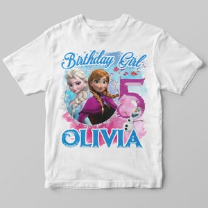 Frozen Birthday Shirt DIGITAL FILE - PRINTABLE, Frozen Shirt, Frozen Birthday T-Shirt, Frozen Custom Shirt, Birthday Tee