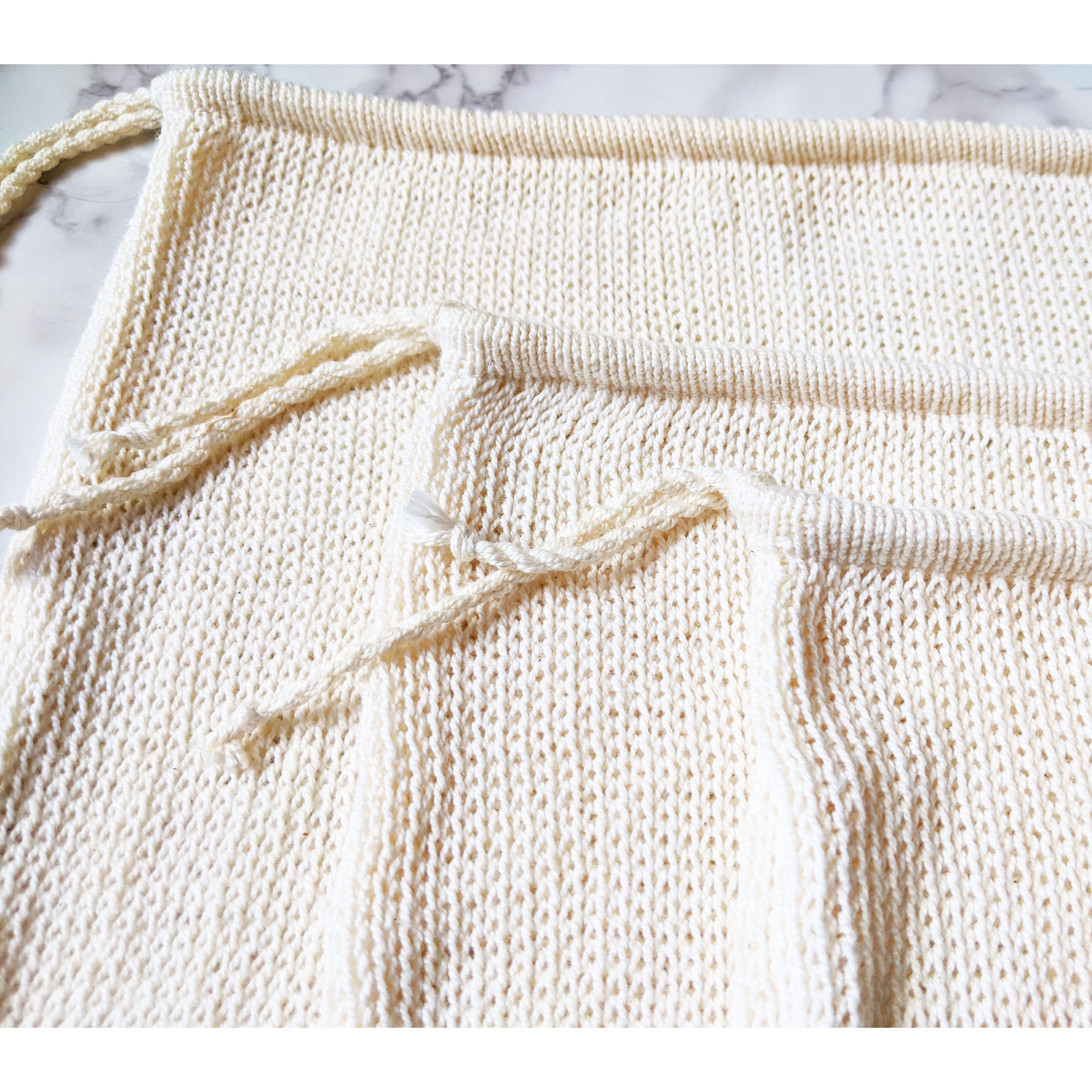 Reusable Mesh Eco Friendly Reusable Mesh Produce or Bulk Bags, Handmade in Organic ...