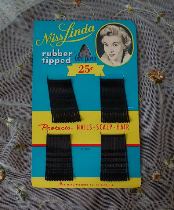 Unused Vintage Hair Pins, 1960's Miss Linda Hair B