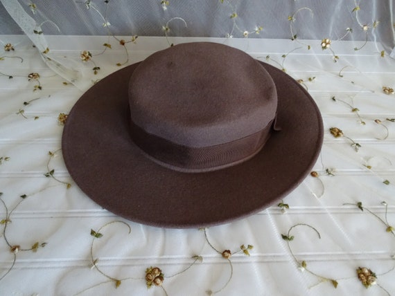 Vintage Bollman Ladies Hat, Taupe Fedora Bolero S… - image 7
