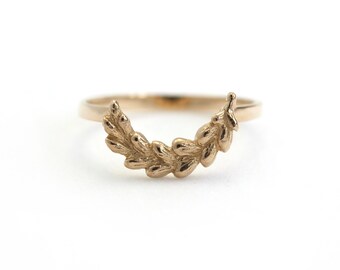Harvest Wheat Stacking Ring in 14k Gold