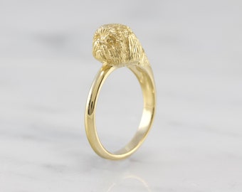 Shih Tzu Ring, Hand-Carved, 18k Gold Vermeil, Dog Ring, Dog Jewelry