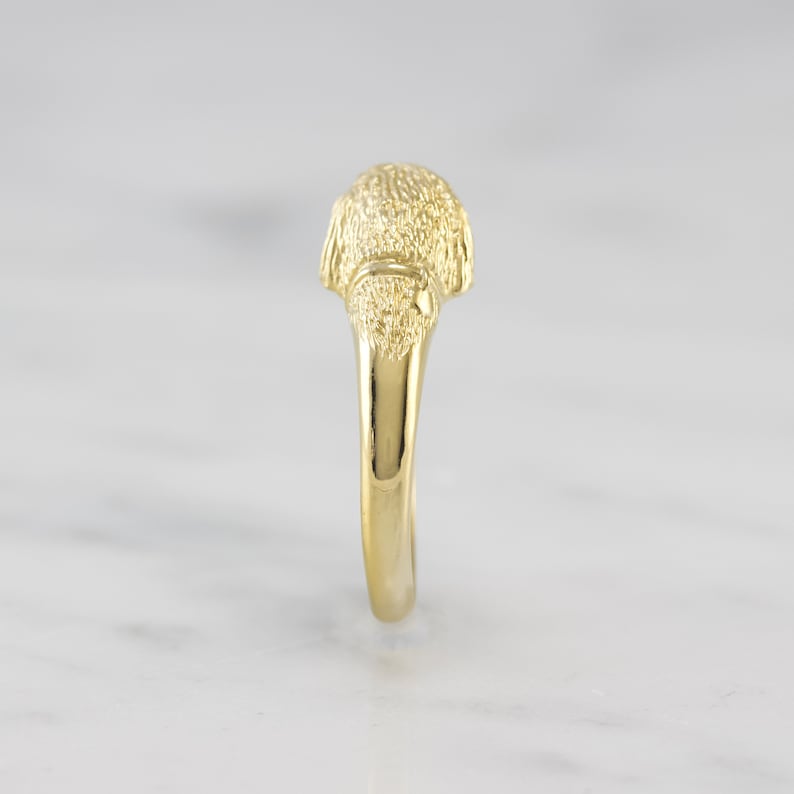 Dog Ring Dog Jewelry Shih Tzu Ring Hand-Carved 18k Gold Vermeil
