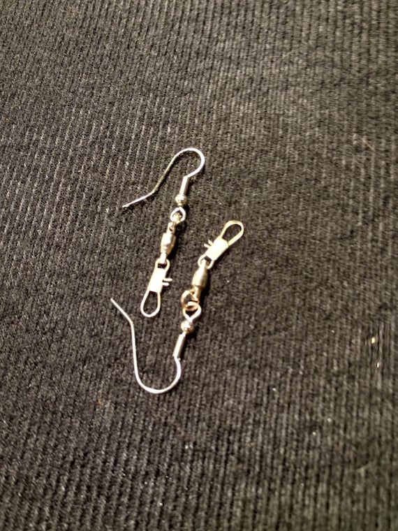 Fishing Snap Swivel Earrings 