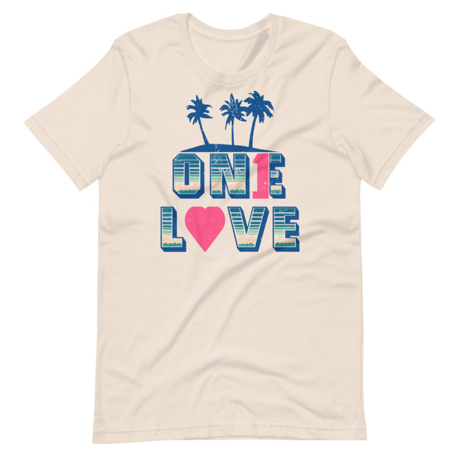 ONE Love Island TShirt rosa und blau Etsy