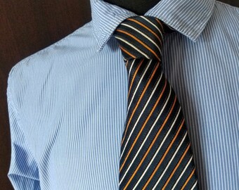 Delta Marine Cravatta Uomo In Seta Blu Pois Bianco - Fumeo Carlo - Foto 3