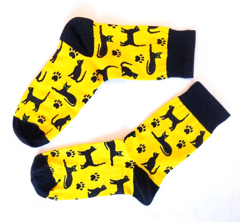 Black Cat Socks.womens Socks.mens Socks.unisex Socks.fun Etsy