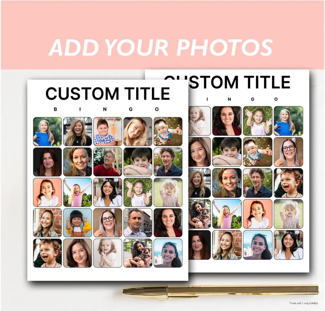 Custom Bingo Cards, Printable Bingo, Custom Birthday Bingo Game, Custom ...