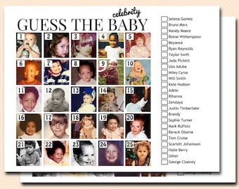 Guess the baby top picture game template
