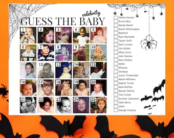 Halloween Guess the celebrity baby photos, who is that baby, guess the celebrity baby photo, Baby Shower Games, Baby Shower game TLC658 7