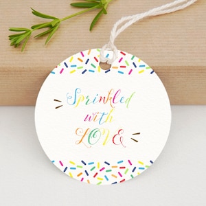 Sprinkled with Love Tags, Baby Sprinkle Thank You Labels, Favor Tags, Sprinkle thank you tags, Shower Favor Tags, Thank You Tags, LF44