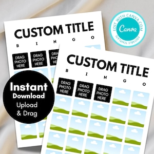 DIY Custom Bingo cards, Printable Bingo, Custom Birthday bingo game, custom baby shower bingo game, custom printable bingo game, TLC843