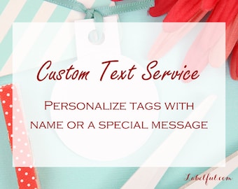 Customization of Text Listing - CUSTOM ORDER