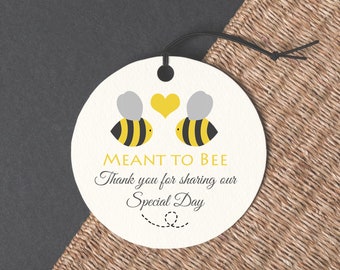 Honig Hochzeit Danke Tags, Brautparty Favor Tags, Biene Danke Tags, Favor Tags LF11