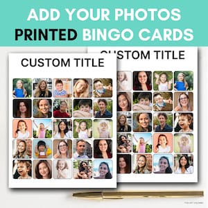 PRINTED, Custom Bingo cards, Printed Bingo, Printable Bingo, Custom Birthday bingo game, custom baby shower bingo game, custom bingo BS687