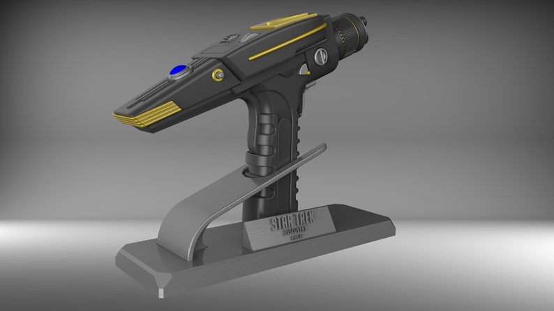 3d printed acrilic painted varnished Cosplay Star Trek Display Stand for Discovery Phaser Pistol