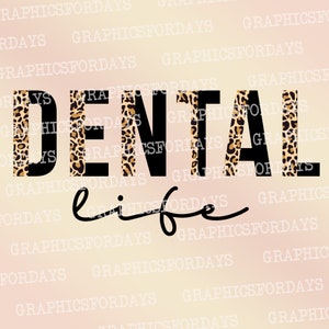 Design de camisa de arquivo de sublimação PNG Half Leopard Dental life, leopardo chita Imprimir arquivo, dentista png download digital